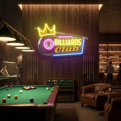 Pool Billiards Rec Room Decor Artwork Led Neon Sign Light