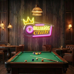 Pool Billiards Rec Room Decor Artwork Led Neon Sign Light