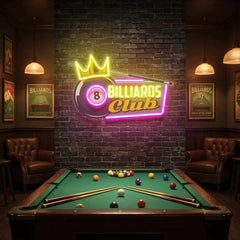 Pool Billiards Rec Room Decor Artwork Led Neon Sign Light