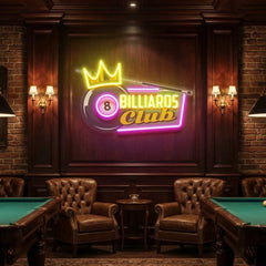 Pool Billiards Rec Room Decor Artwork Led Neon Sign Light