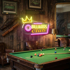 Pool Billiards Rec Room Decor Artwork Led Neon Sign Light