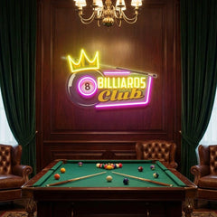 Pool Billiards Rec Room Decor Artwork Led Neon Sign Light