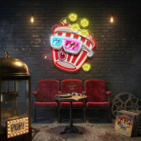 Popcorn Panic LED Neon Sign Light Pop Art
