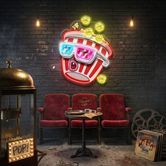 Popcorn Panic LED Neon Sign Light Pop Art