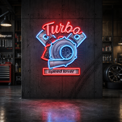 Powerful Racing Turbo LED Neon Sign Light Pop Art