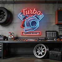 Powerful Racing Turbo LED Neon Sign Light Pop Art