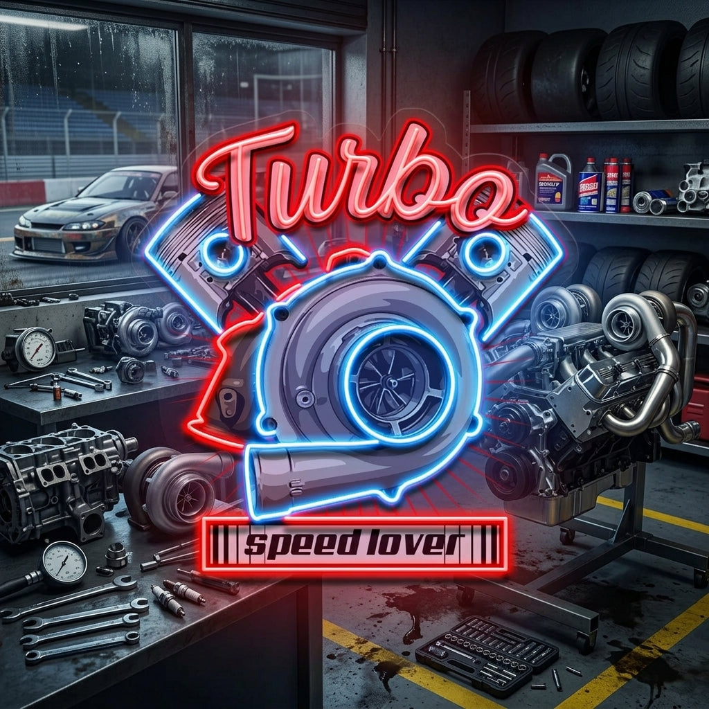 Powerful Racing Turbo LED Neon Sign Light Pop Art