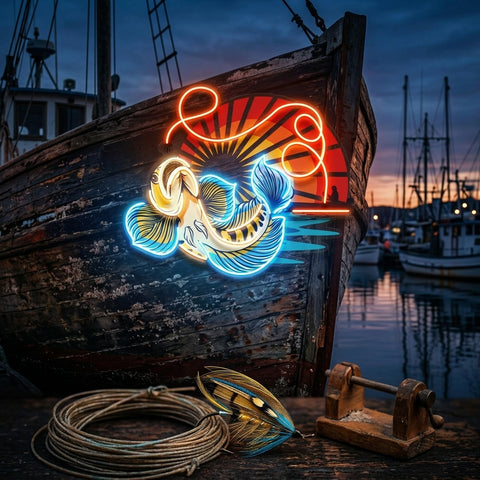 Predator Fishing LED Neon Sign Light Pop Art