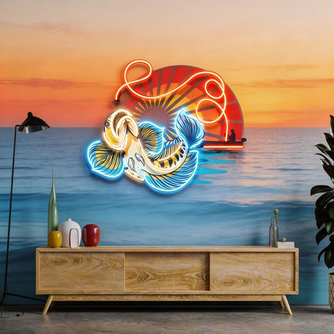 Predator Fishing LED Neon Sign Light Pop Art