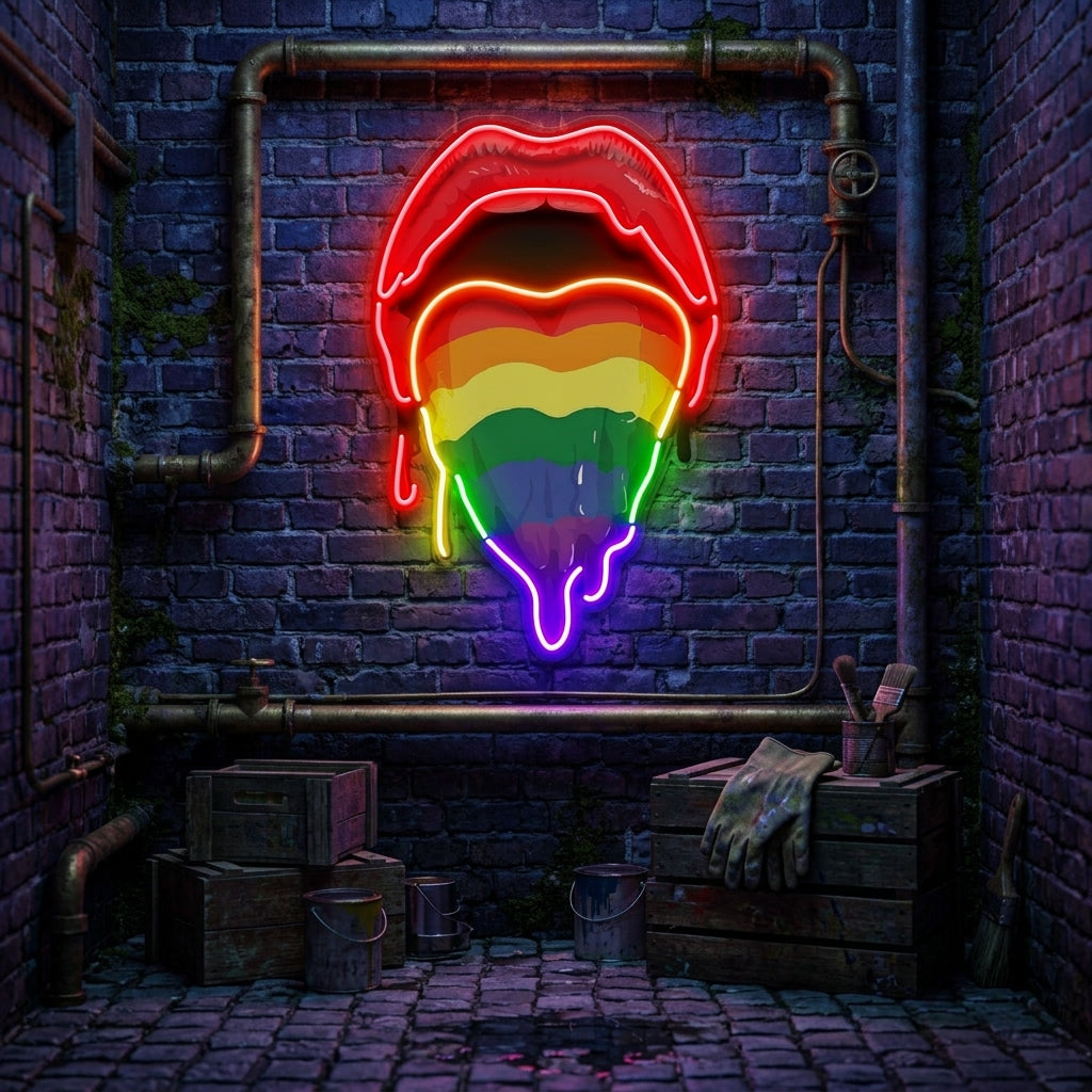 Pride Lips LED Neon Sign Light Pop Art