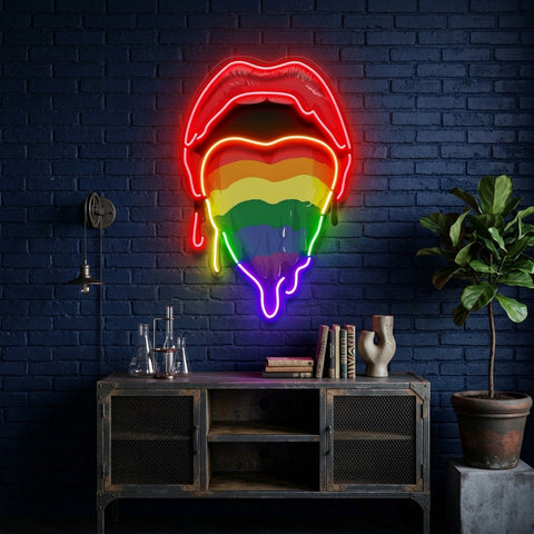 Pride Lips LED Neon Sign Light Pop Art