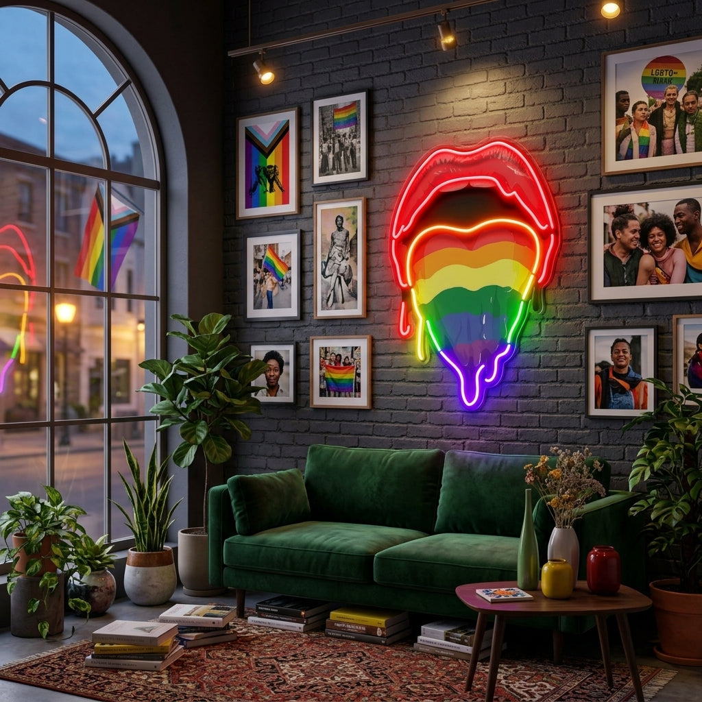 Pride Lips LED Neon Sign Light Pop Art
