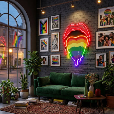 Pride Lips LED Neon Sign Light Pop Art