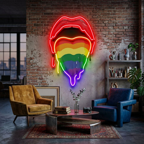 Pride Lips LED Neon Sign Light Pop Art