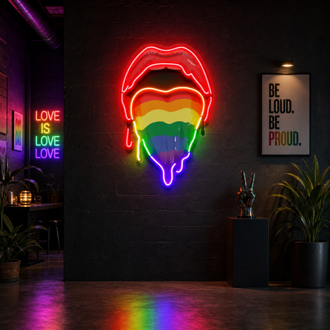 Pride Lips LED Neon Sign Light Pop Art