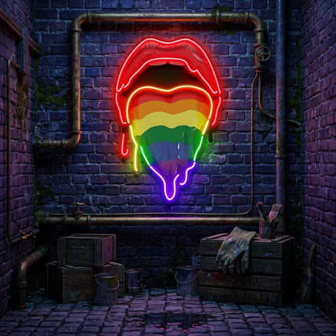Pride Lips LED Neon Sign Light Pop Art