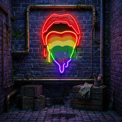 Pride Lips LED Neon Sign Light Pop Art