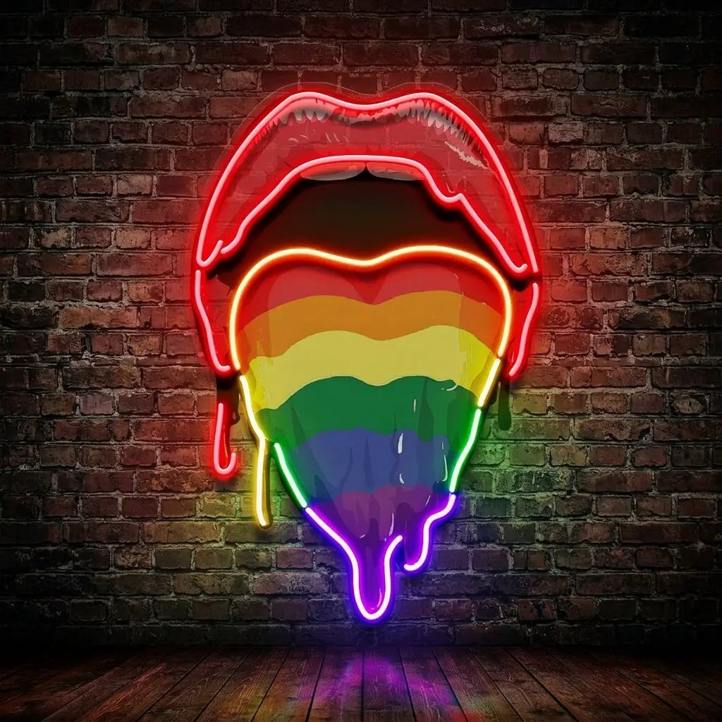 Pride Lips LED Neon Sign Light Pop Art