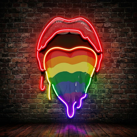 Pride Lips LED Neon Sign Light Pop Art
