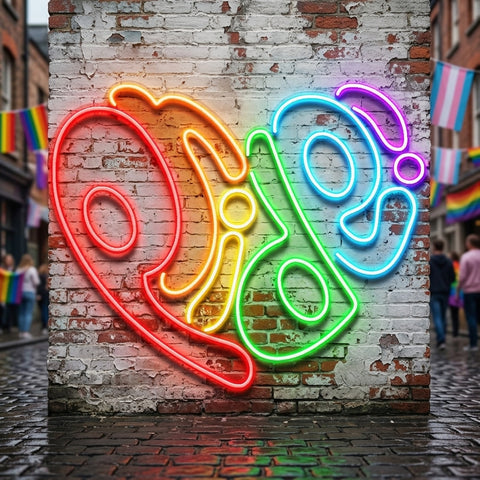 Pride In Heart LED Neon Sign Light Pop Art