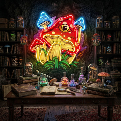 Psychedelic Eye Mushroom LED Neon Sign Light Pop Art