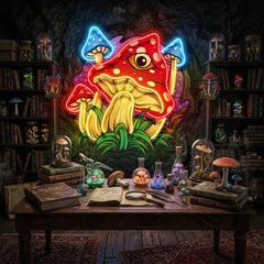 Psychedelic Eye Mushroom LED Neon Sign Light Pop Art