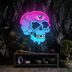 Psychedelic Trippy Skull LED Neon Sign Light Pop Art