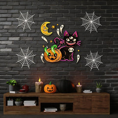 Pumpkin Cat Halloween Artwork Led Neon Sign Light