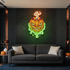 Pumpkin Monster Artwork Led Neon Sign Light