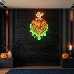 Pumpkin Monster Artwork Led Neon Sign Light