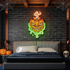 Pumpkin Monster Artwork Led Neon Sign Light