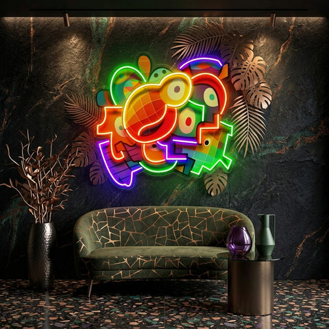 Quirky Elements Abstract Art LED Neon Sign Light Pop Art