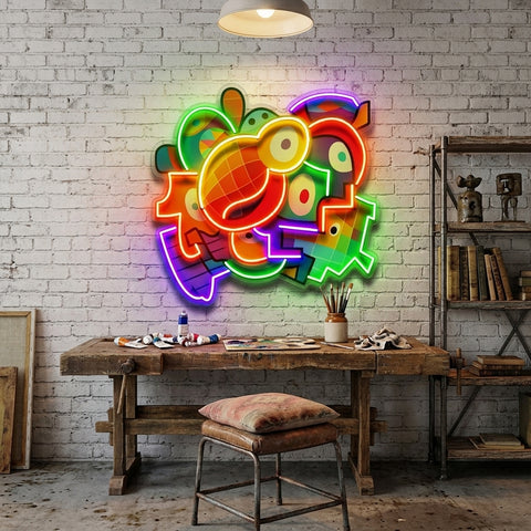 Quirky Elements Abstract Art LED Neon Sign Light Pop Art