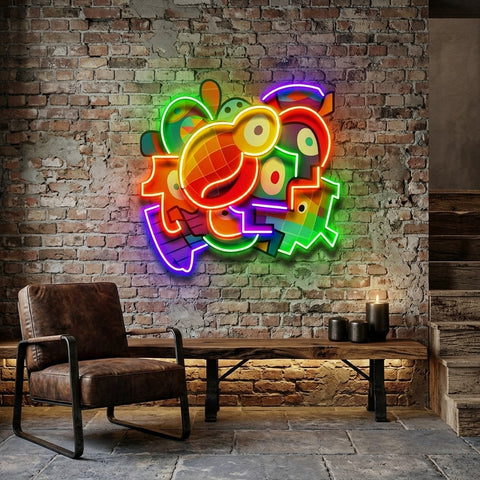 Quirky Elements Abstract Art LED Neon Sign Light Pop Art