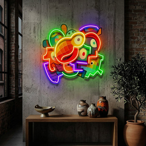 Quirky Elements Abstract Art LED Neon Sign Light Pop Art