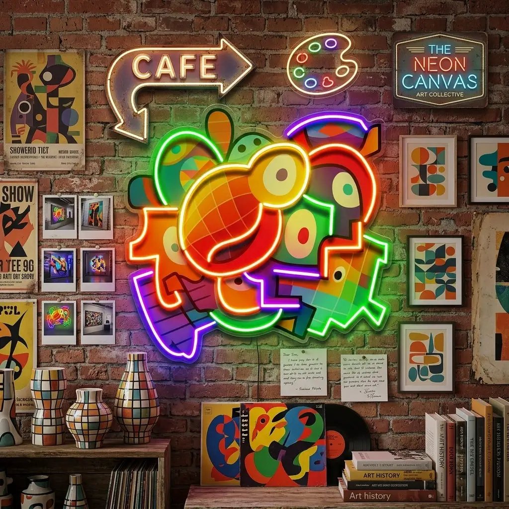 Quirky Elements Abstract Art LED Neon Sign Light Pop Art