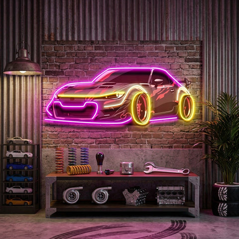 Race Drift LED Neon Sign Light Pop Art