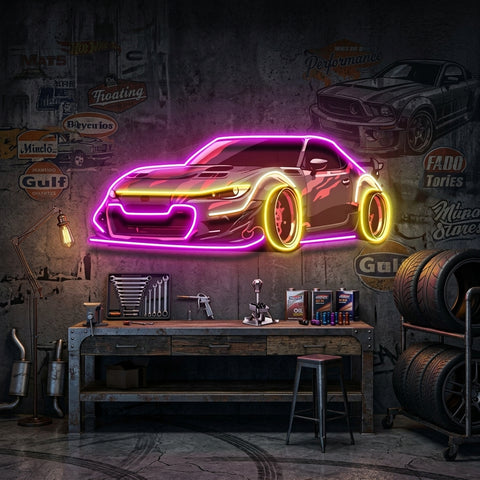 Race Drift LED Neon Sign Light Pop Art