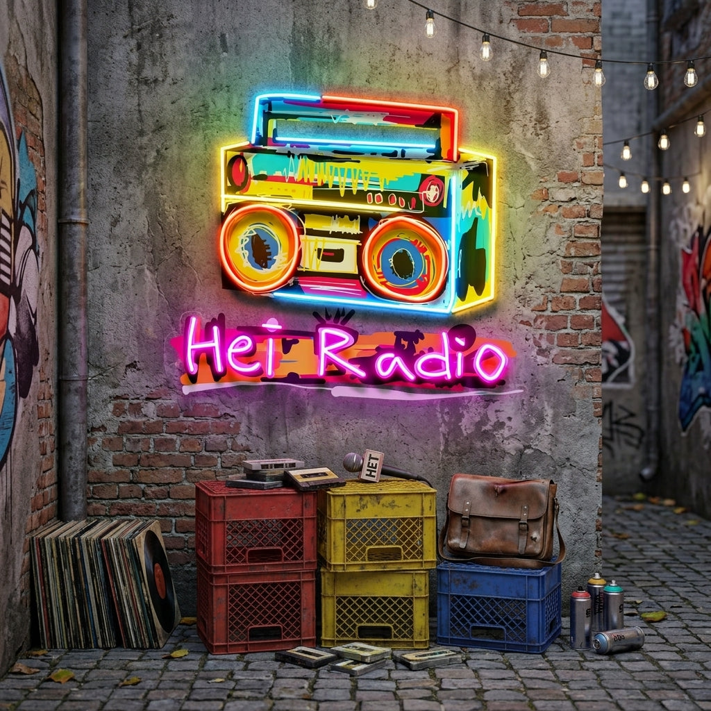 Radio Expressionism Style LED Neon Sign Light Pop Art