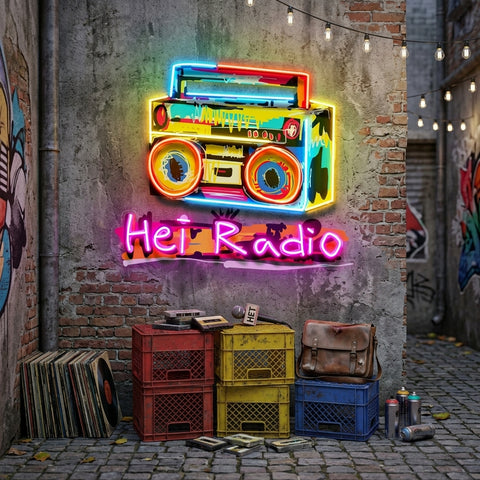 Radio Expressionism Style LED Neon Sign Light Pop Art