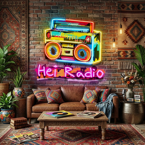 Radio Expressionism Style LED Neon Sign Light Pop Art