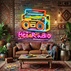Radio Expressionism Style LED Neon Sign Light Pop Art