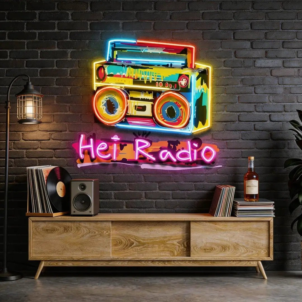 Radio Expressionism Style LED Neon Sign Light Pop Art