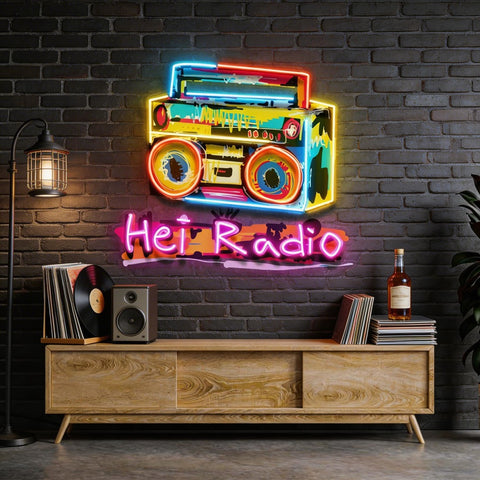 Radio Expressionism Style LED Neon Sign Light Pop Art