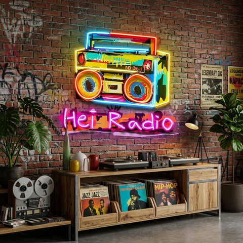 Radio Expressionism Style LED Neon Sign Light Pop Art