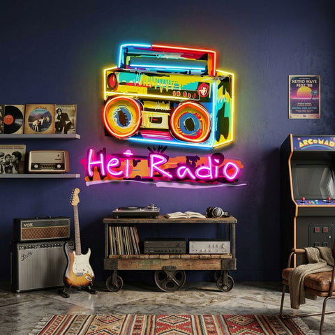 Radio Expressionism Style LED Neon Sign Light Pop Art