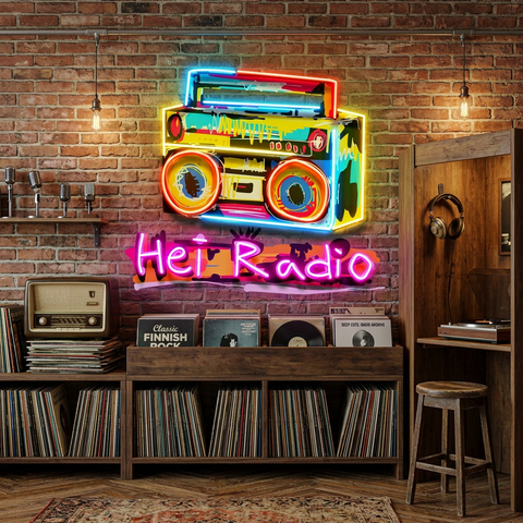 Radio Expressionism Style LED Neon Sign Light Pop Art