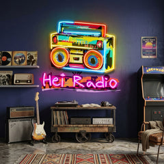 Radio Expressionism Style LED Neon Sign Light Pop Art