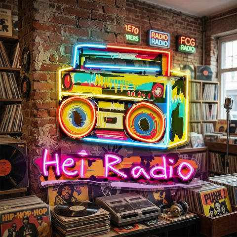 Radio Expressionism Style LED Neon Sign Light Pop Art