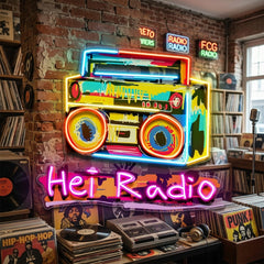 Radio Expressionism Style LED Neon Sign Light Pop Art